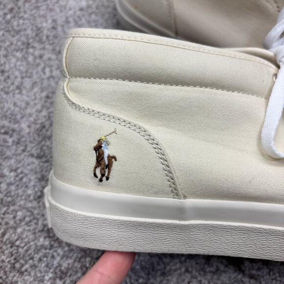 New! Polo Ralph Lauren Keaton Chukka boot sneakers color Ecru size 7.5 - Picture 5 of 9